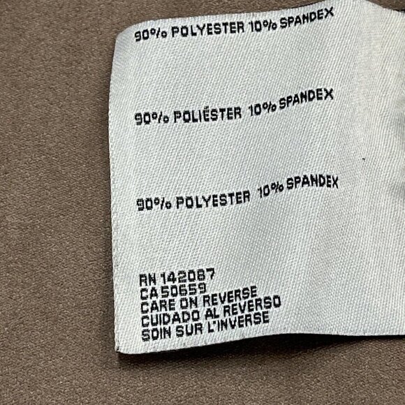 Simply Noelle Womens L XL Convertible Zip Coat Blazer Jacket Khaki Moto Soft - Picture 8 of 8